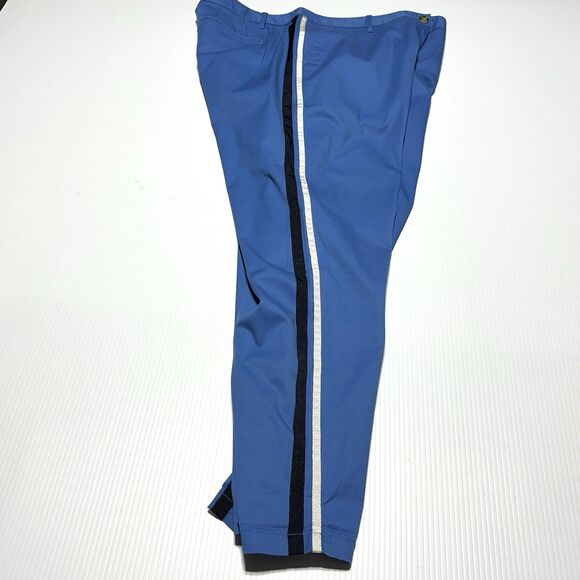 Talbots Women’s Supersoft Chino Pants Size 14 Relaxed Blue Side Stripe NWT - Picture 6 of 9